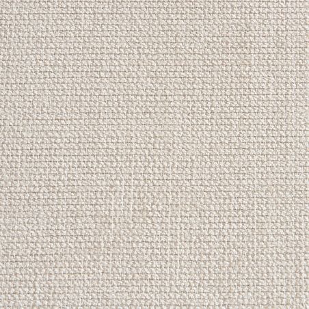 Fauteuil de table ABELIA velours blanc et pieds métal noir