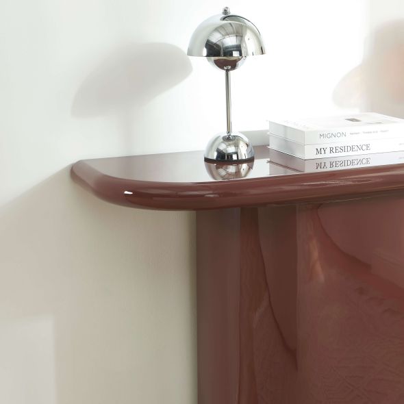 Console MOXY finition laquée brillante bordeaux 120cm