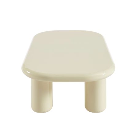 Table basse MOXY finition laquée brillante blanche 120cm