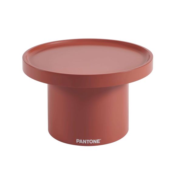 Table d'appoint PANTONE finition laquée mate terracotta 50cm