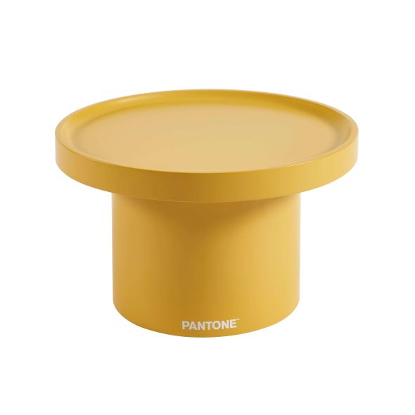 Table d'appoint PANTONE finition laquée mate jaune moutarde 50cm