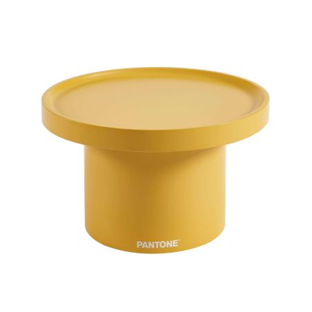 Table d'appoint PANTONE finition laquée mate jaune moutarde 50cm
