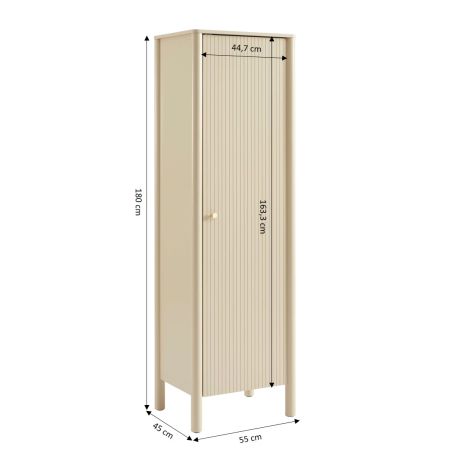Armoire CLEO laqué beige 1 porte