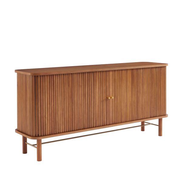 Buffet ERNEST frêne foncé 2 portes tambour 160cm