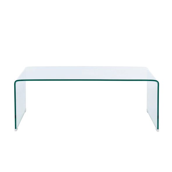 Table basse GINZAverre trempé transparent 120cm