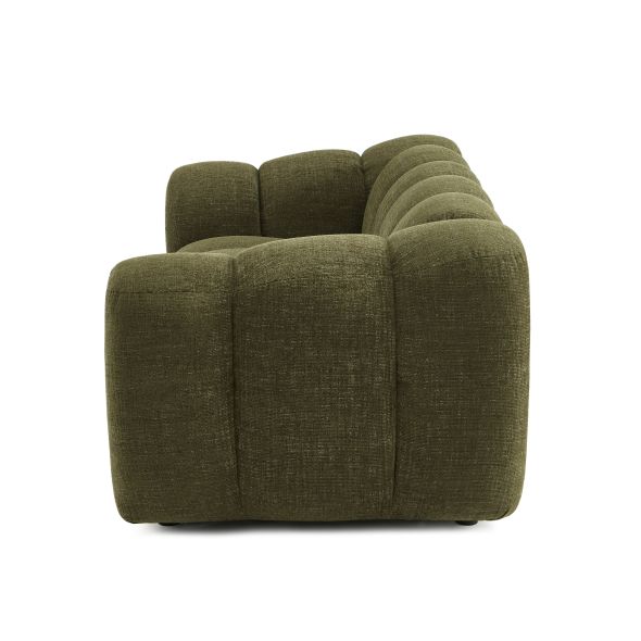 Canapé SUNNY 2 places tissu tweed vert