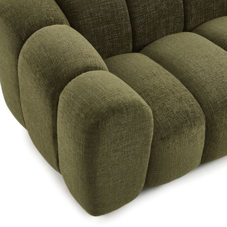 Canapé SUNNY 2 places tissu tweed vert