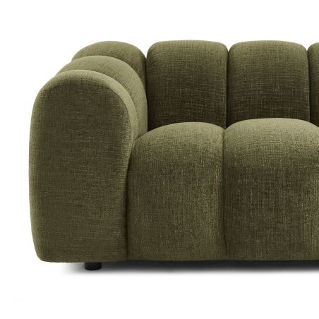 Canapé SUNNY 2 places tissu tweed vert