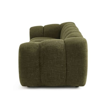 Canapé SUNNY 3 places tissu tweed vert