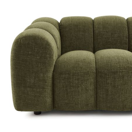 Canapé SUNNY 3 places tissu tweed vert