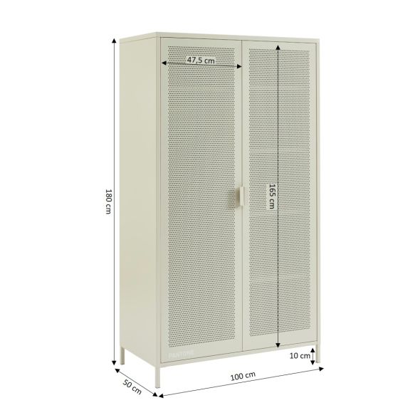 Armoire PANTONE métal beige sable 2 portes