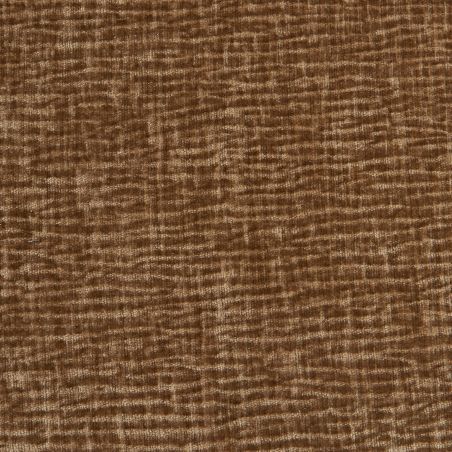 Canapé droit fixe NIKKI 2 places velours texturé marron