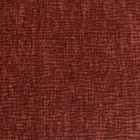 Canapé droit fixe NIKKI 3 places velours texturé terracotta