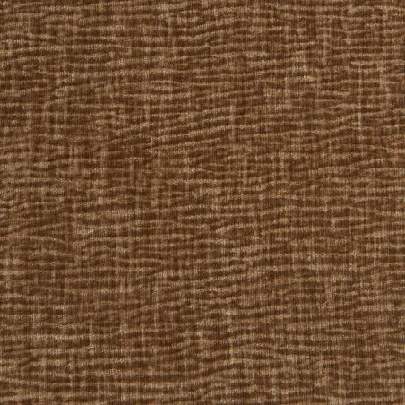 Canapé droit fixe NIKKI 3 places velours texturé marron