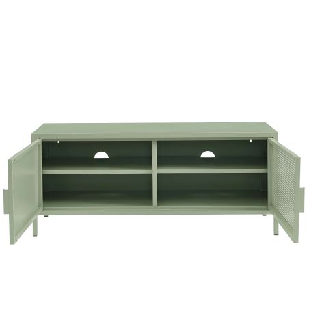 Meuble tv PANTONE métal vert amande 120cm