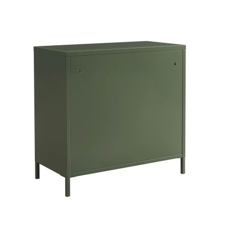 Commode PANTONE métal 4 tiroirs vert olive 80cm