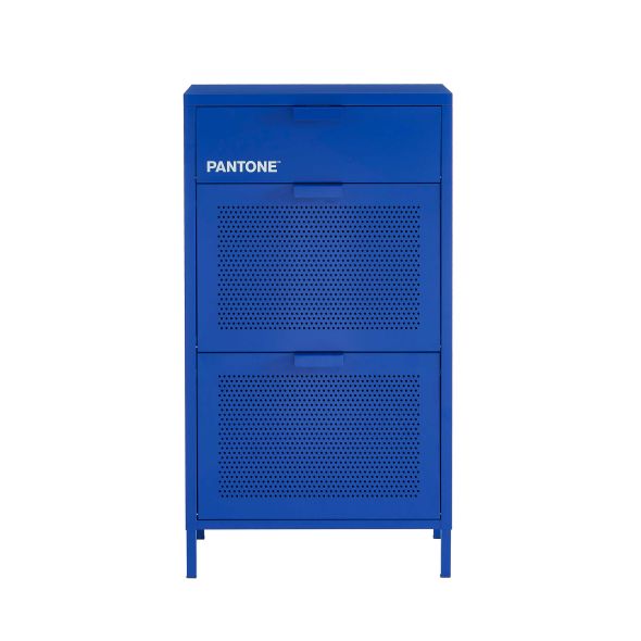 Meuble à chaussures PANTONE métal bleu électrique 55cm