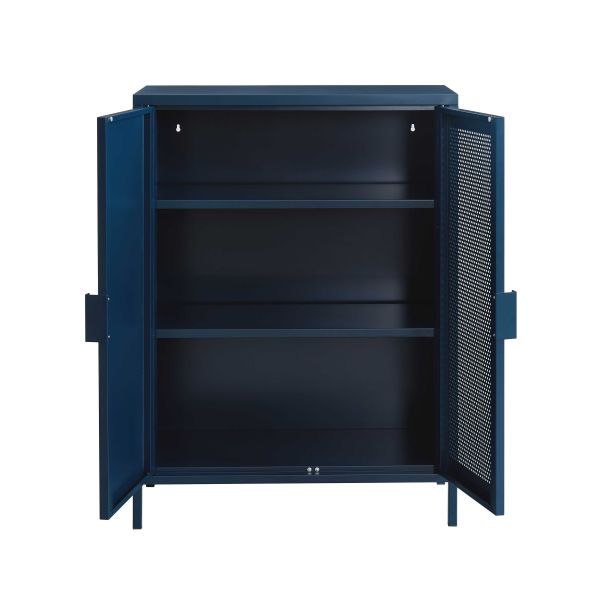 Buffet PANTONE métal bleu nuit 2 portes 75cm