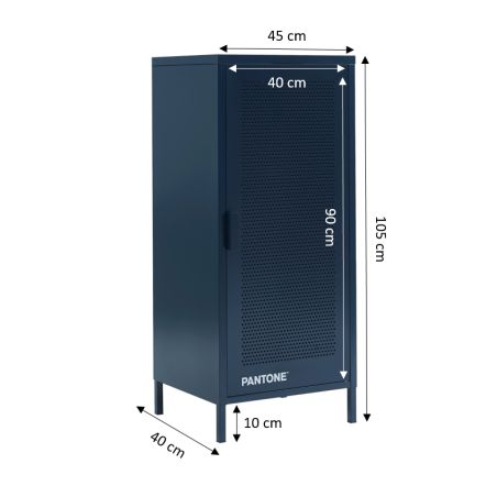 Caisson de bureau PANTONE métal bleu nuit h105cm
