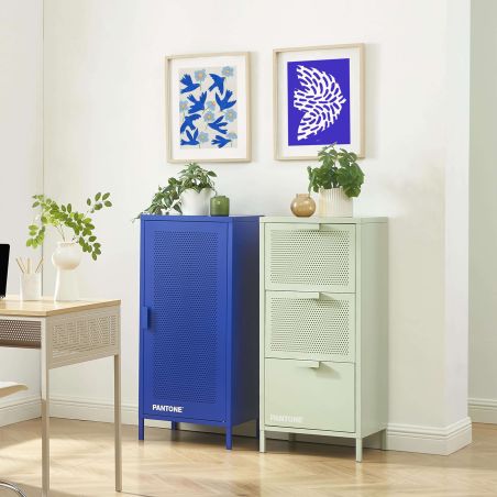Caisson de bureau PANTONE métal bleu électrique h105cm