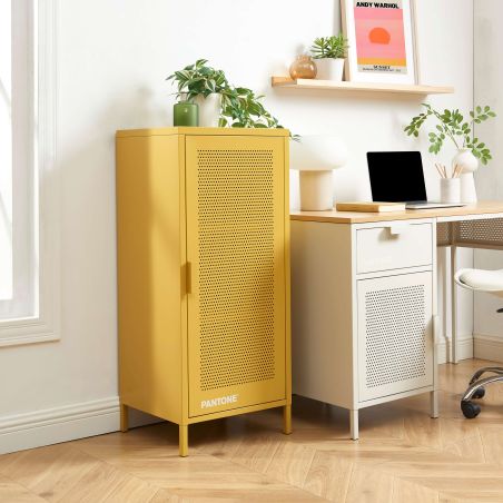 Caisson de bureau PANTONE métal jaune moutarde h105cm
