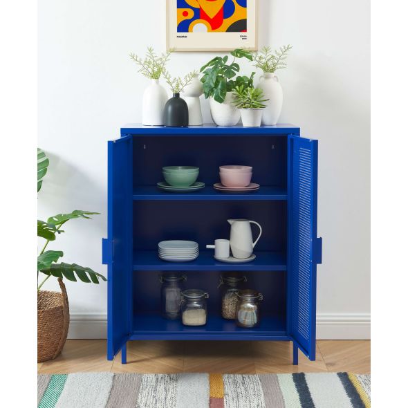 Buffet PANTONE métal bleu électrique h100cm