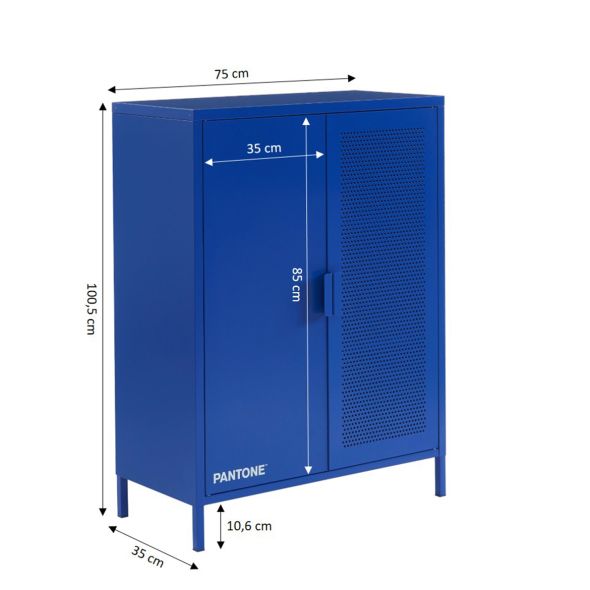 Buffet PANTONE métal bleu électrique h100cm