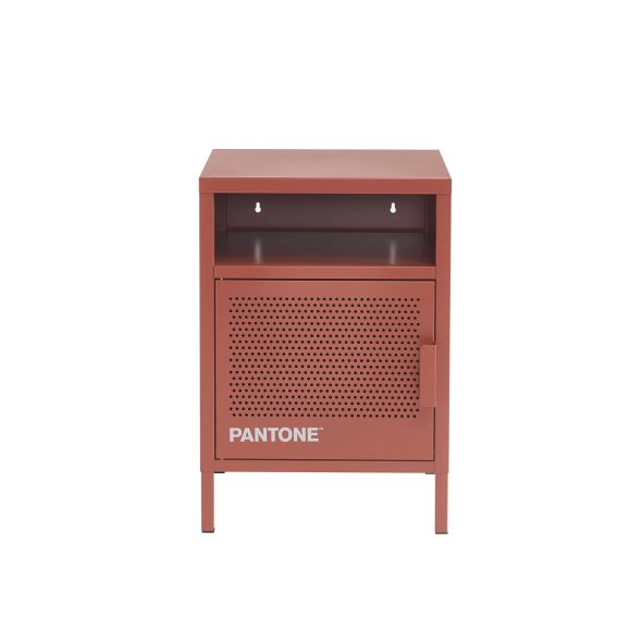 Table de chevet PANTONE métal terracotta 40cm
