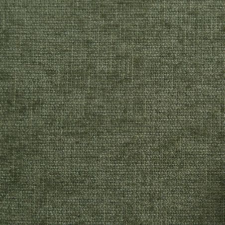 Fauteuil de table ABELIA velours tramé vert et pieds métal noir