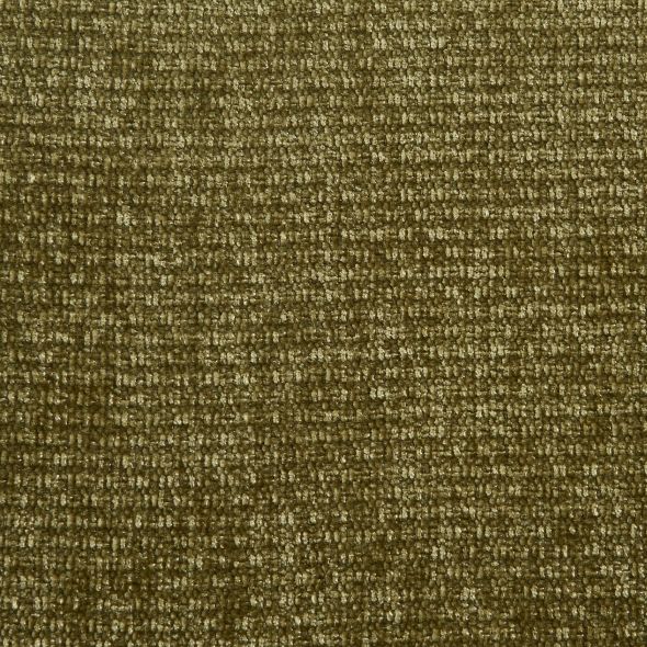 Fauteuil de table PAOLA tissu chenille vert pied chêne massif