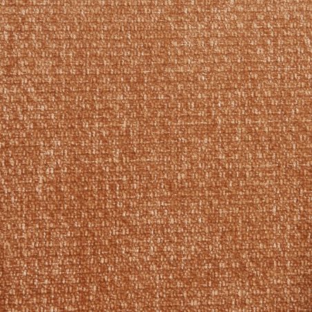 Fauteuil de table PAOLA tissu chenille terracotta pied chêne massif