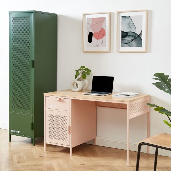 Bureau PANTONEmétal rose blush 120cm