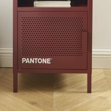 Table de chevet PANTONE métal bordeaux 40cm
