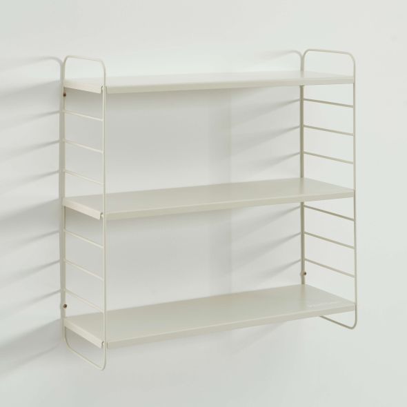 Etagère murale 3 niveaux PANTONE métal beige sable 60,5x20cm