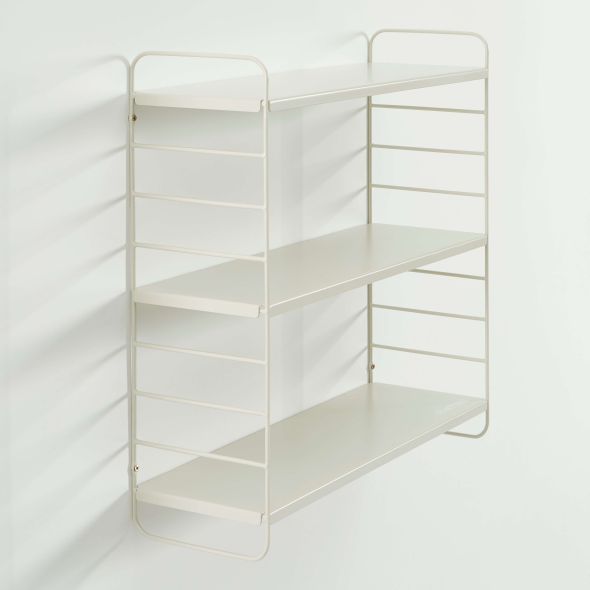 Etagère murale 3 niveaux PANTONE métal beige sable 60,5x20cm