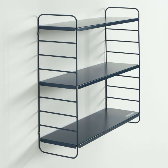 Etagère murale 3 niveaux PANTONE métal bleu nuit 60,5x20cm
