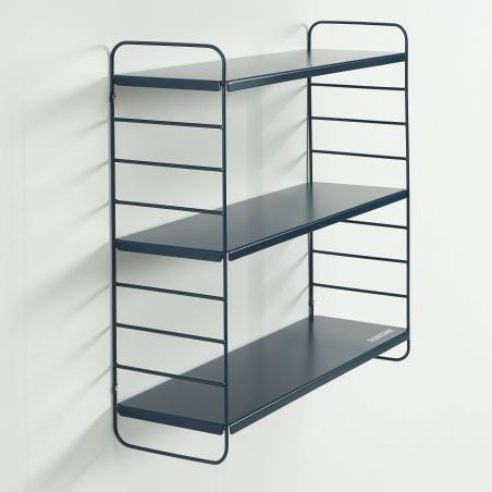 Etagère murale 3 niveaux PANTONE métal bleu nuit 60,5x20cm