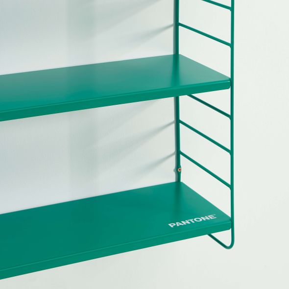 Etagère murale 3 niveaux PANTONE métal vert émeraude 60,5x20cm