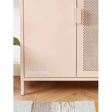 Buffet PANTONE métal rose blush 2 portes 75cm