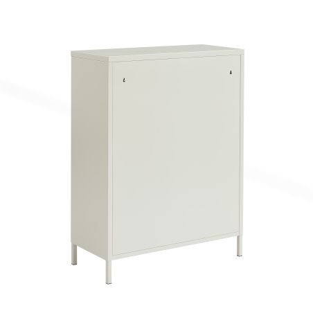 Buffet PANTONE métal beige sable 2 portes 75cm