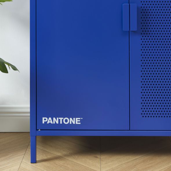 Buffet PANTONE métal bleu électrique 2 portes 75cm